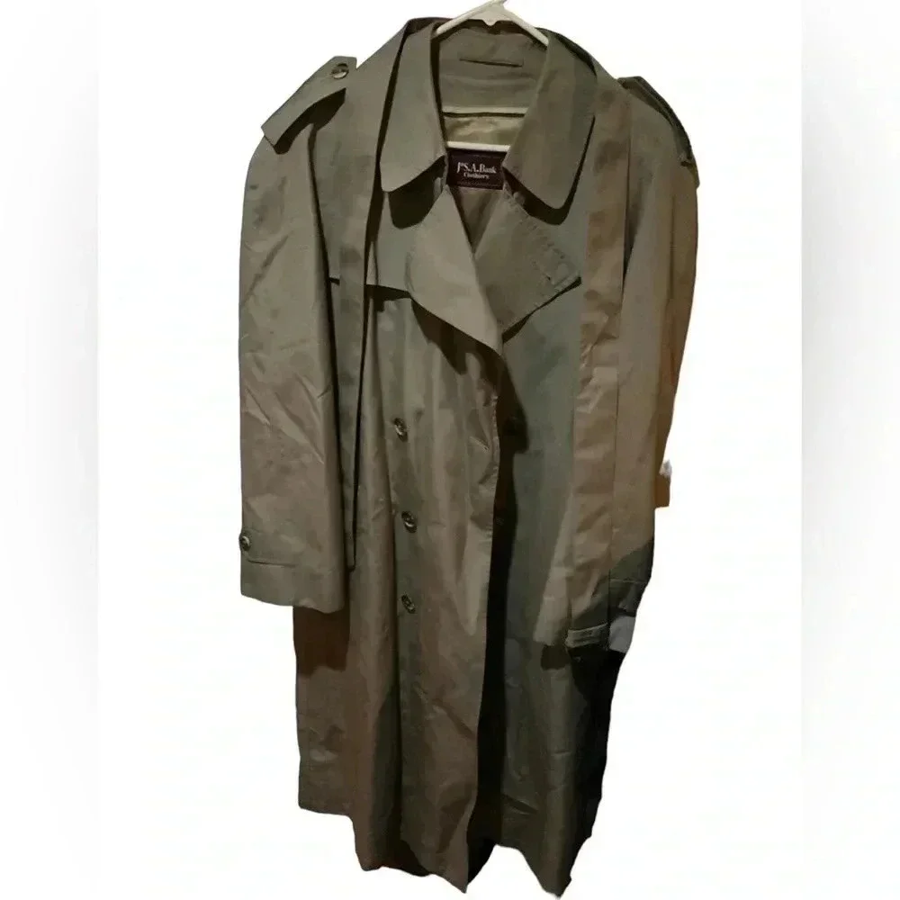 Jos. A. Bank Clothiers Trench Coat with Belt Sz 40R - Picture 3 of 7